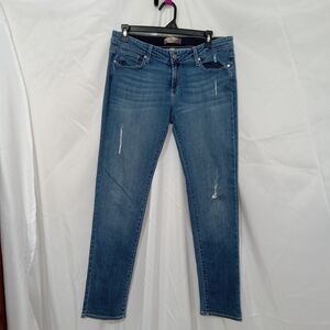 PAIGE CANYON BOYFRIEND SKINNY JEANS SIZE 28, 30" INSEAM NWOT DISTRESSED